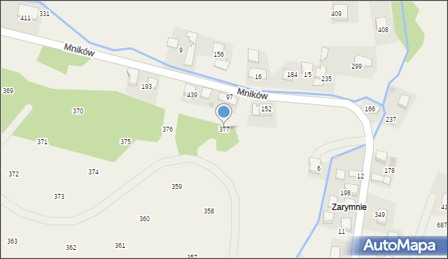 Mników, Mników, 377, mapa Mników