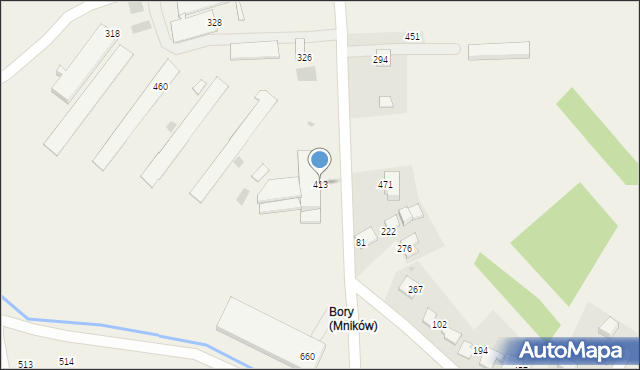 Mników, Mników, 413, mapa Mników