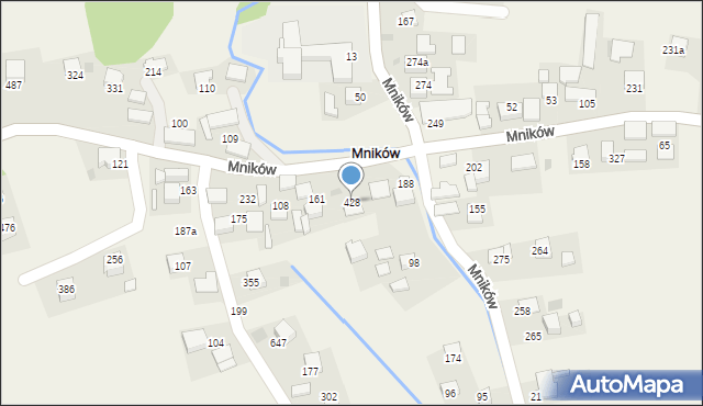 Mników, Mników, 428, mapa Mników