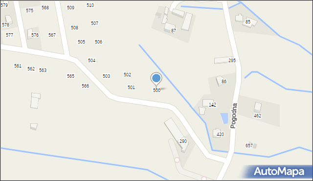 Mników, Mników, 500, mapa Mników