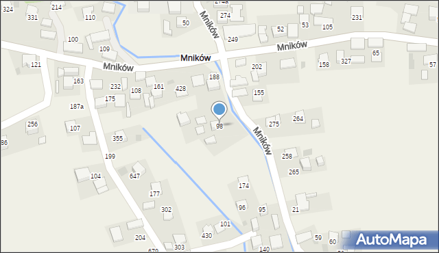 Mników, Mników, 98, mapa Mników