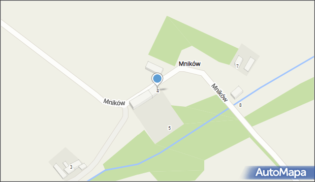 Mników, Mników, 4, mapa Mników