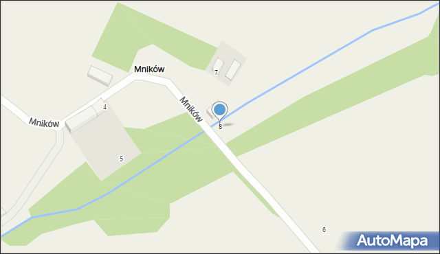 Mników, Mników, 8, mapa Mników