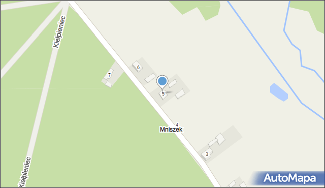 Mniszek, Mniszek, 5, mapa Mniszek