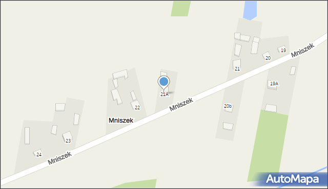 Mniszek, Mniszek, 21A, mapa Mniszek