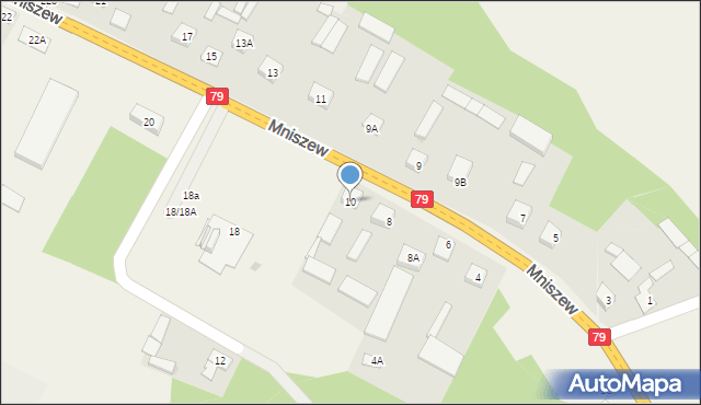 Mniszew, Mniszew, 10, mapa Mniszew