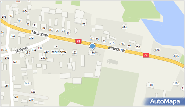 Mniszew, Mniszew, 120, mapa Mniszew