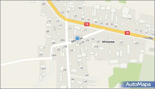 Mniszew, Mniszew, 138, mapa Mniszew