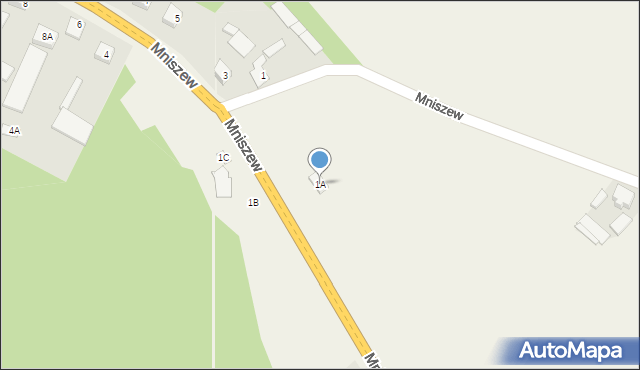 Mniszew, Mniszew, 1A, mapa Mniszew
