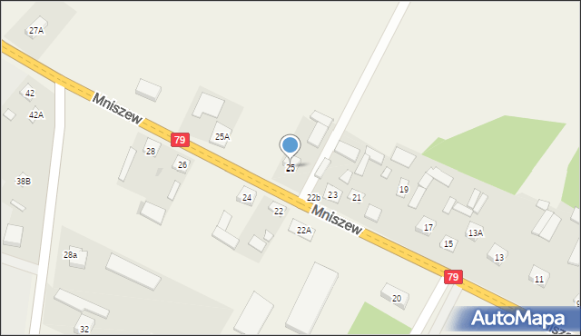 Mniszew, Mniszew, 25, mapa Mniszew