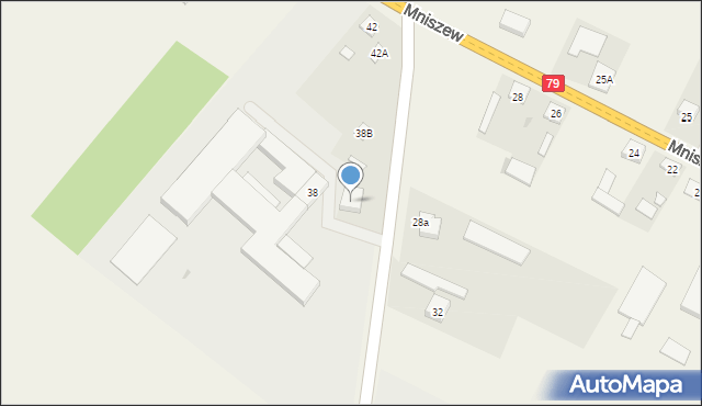 Mniszew, Mniszew, 38A, mapa Mniszew