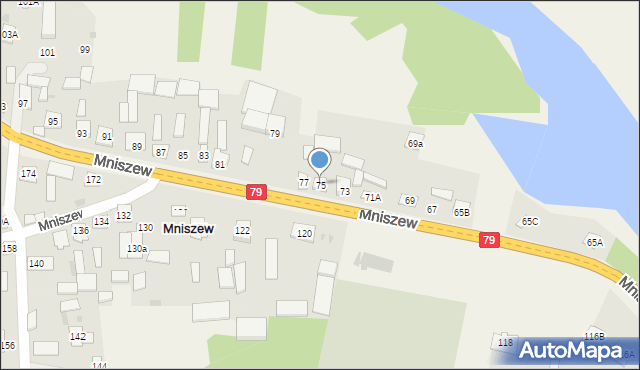 Mniszew, Mniszew, 75, mapa Mniszew