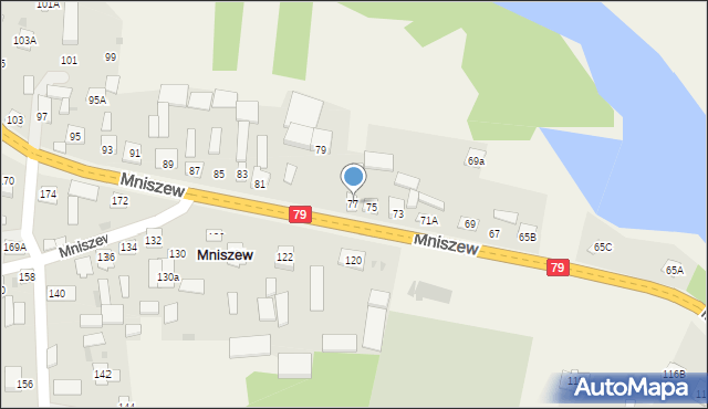 Mniszew, Mniszew, 77, mapa Mniszew