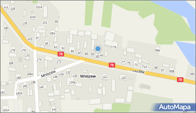 Mniszew, Mniszew, 81, mapa Mniszew