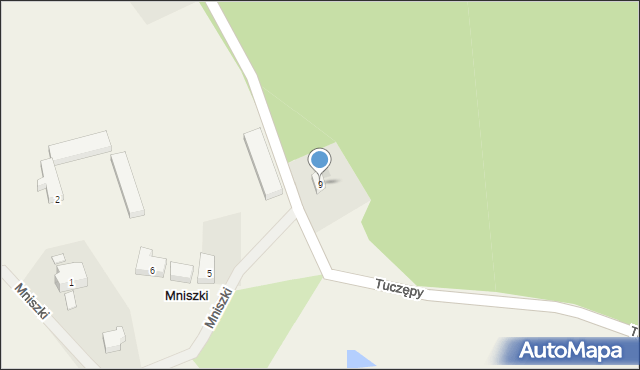 Mniszki, Mniszki, 9, mapa Mniszki