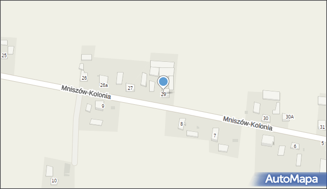 Mniszów-Kolonia, Mniszów-Kolonia, 29, mapa Mniszów-Kolonia