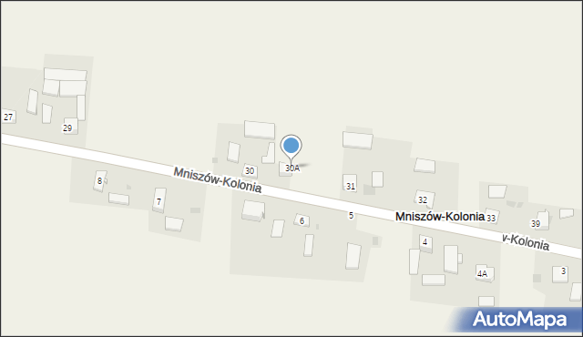 Mniszów-Kolonia, Mniszów-Kolonia, 30A, mapa Mniszów-Kolonia