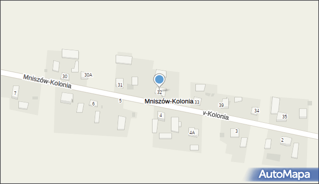 Mniszów-Kolonia, Mniszów-Kolonia, 32, mapa Mniszów-Kolonia