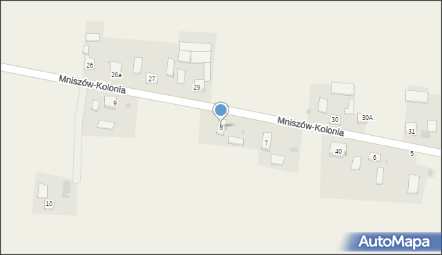 Mniszów-Kolonia, Mniszów-Kolonia, 8, mapa Mniszów-Kolonia