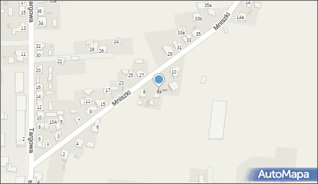 Skulsk, Mniszki, 8a, mapa Skulsk