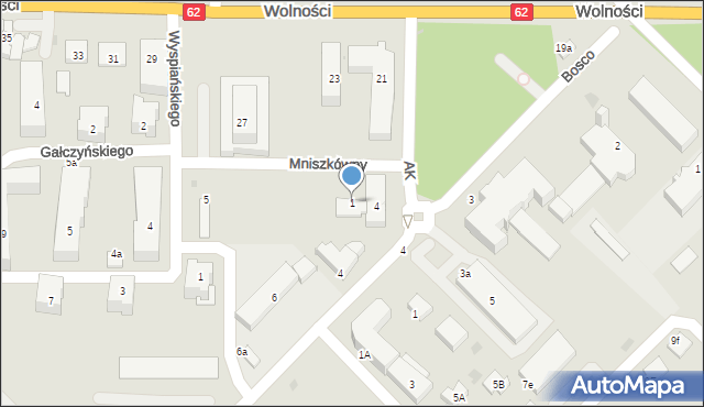 Sokołów Podlaski, Mniszkówny Heleny, 1, mapa Sokołów Podlaski