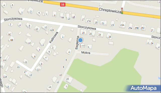 Augustów, Mokra, 1, mapa Augustów