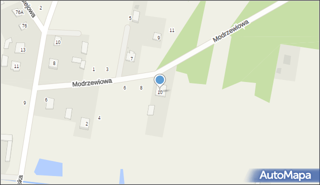 Augustów, Modrzewiowa, 10, mapa Augustów