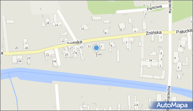 Barcin, Mostowa, 2, mapa Barcin