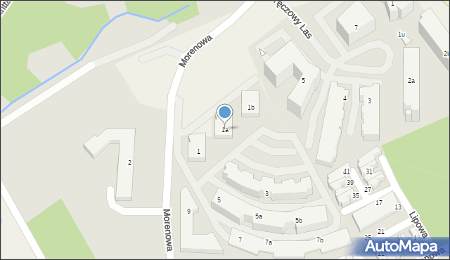 Bartąg, Morenowa, 1a, mapa Bartąg
