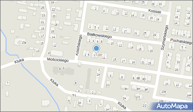 Białystok, Mościckiego Ignacego, 9, mapa Białegostoku