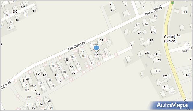 Bibice, Mokra, 1C, mapa Bibice