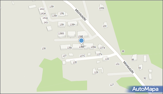 Biłgoraj, Moniuszki Stanisława, 139b, mapa Biłgoraj