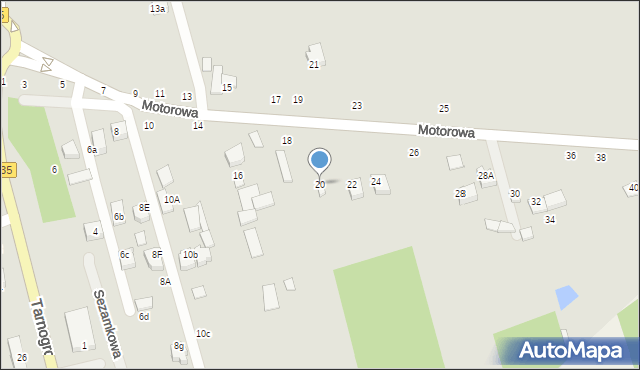 Biłgoraj, Motorowa, 20, mapa Biłgoraj