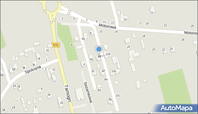 Biłgoraj, Motorowa, 8E, mapa Biłgoraj