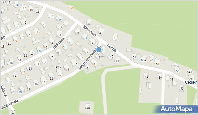 Blachownia, Modrzewiowa, 3, mapa Blachownia