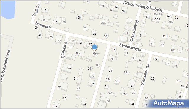 Blizne Jasińskiego, Moniuszki Stanisława, 33, mapa Blizne Jasińskiego