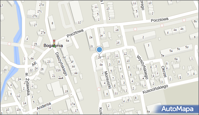 Bogatynia, Moniuszki Stanisława, 2d, mapa Bogatynia
