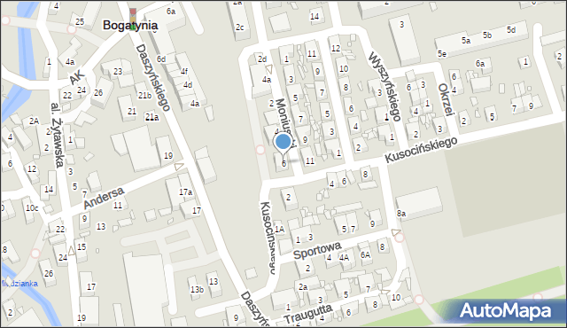 Bogatynia, Moniuszki Stanisława, 6, mapa Bogatynia