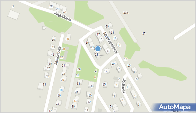 Bolesławiec, Modrzewiowa, 25, mapa Bolesławca