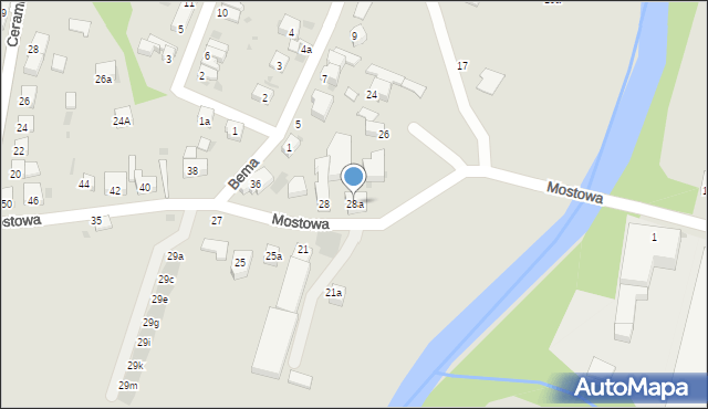 Bolesławiec, Mostowa, 28a, mapa Bolesławca