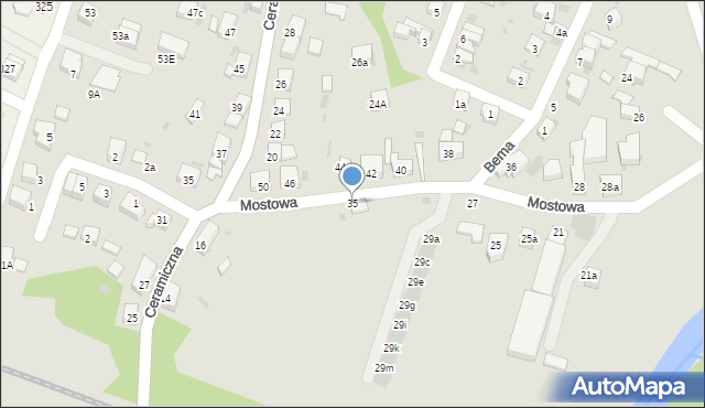 Bolesławiec, Mostowa, 35, mapa Bolesławca