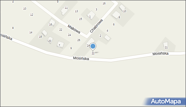 Borkowice, Mosińska, 11, mapa Borkowice