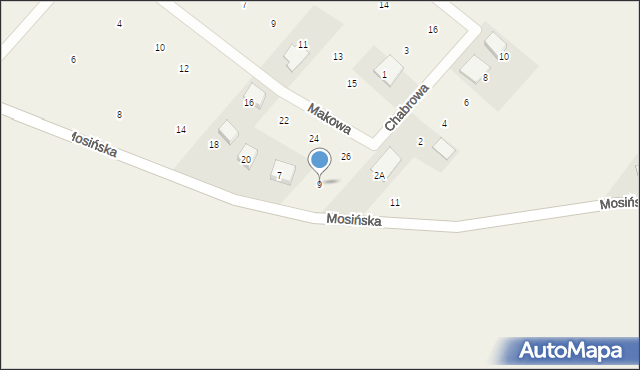 Borkowice, Mosińska, 9, mapa Borkowice