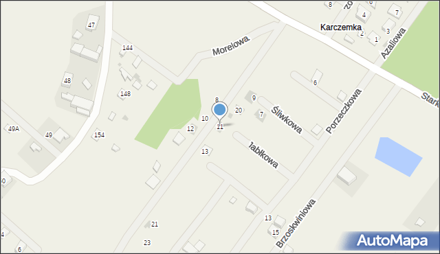Boszkowo-Letnisko, Morelowa, 11, mapa Boszkowo-Letnisko