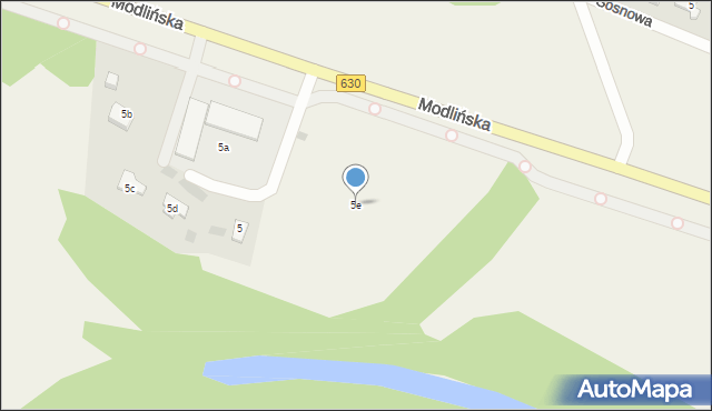 Boża Wola, Modlińska, 5e, mapa Boża Wola