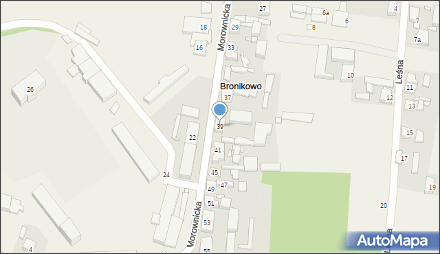 Bronikowo, Morownicka, 39, mapa Bronikowo