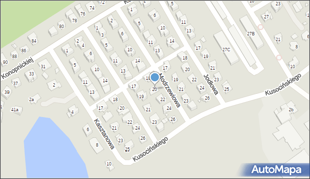 Brzeg, Modrzewiowa, 20, mapa Brzeg