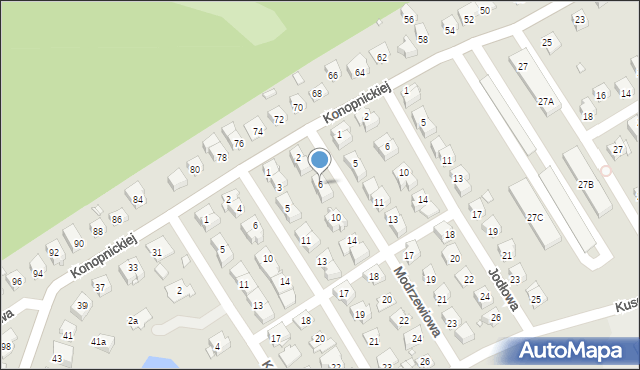 Brzeg, Modrzewiowa, 6, mapa Brzeg