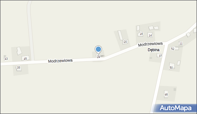 Brzeźnica, Modrzewiowa, 24, mapa Brzeźnica