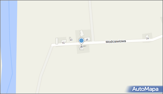 Brzeźnica, Modrzewiowa, 35, mapa Brzeźnica